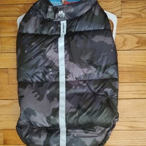 Dog Coat Down,New Free Country , down fill coat, reversible, camouflage, L
